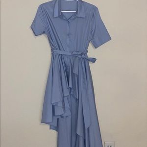 Shein ruffled baby blue dress M